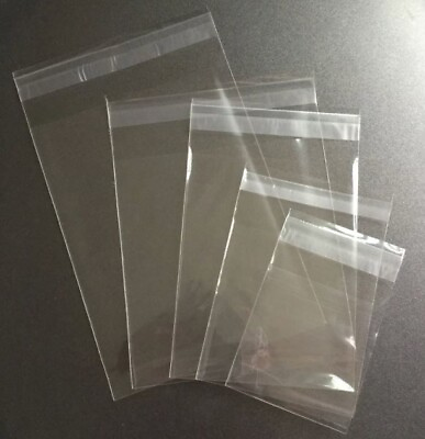 Clear Resealable Recloseable Self Seal Adhesive Cello Lip Tape Poly Plastic bags $12.57