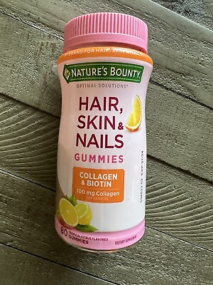 #ad Nature#x27;s Bounty Hair Skin amp; Nails with Biotin Collagen 80 Count. 7 2024 $9.99