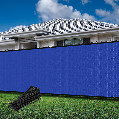 #ad 4#x27; 5#x27; 6#x27; 8#x27; tall Fence Privacy Screen Shade Cover Windscreen Mesh Garden Blue $50.39