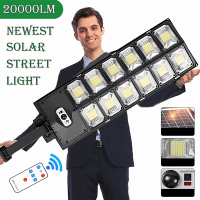 #ad Outdoor Solar Street Light Motion Sensor Lamp Commercial Dusk To Dawn Road Lamp $29.99