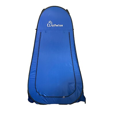 WolfWise Pop up Shower Sun Beach Camping Dressing Toilet Tent Blue $35.99