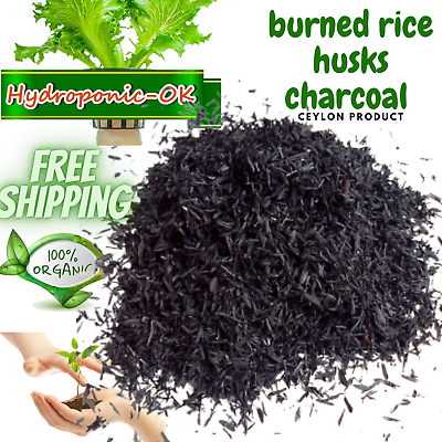 #ad Burned Rice Husks Charcoal Organic Compost Fertilizer Hydroponic Growing Media c $158.90