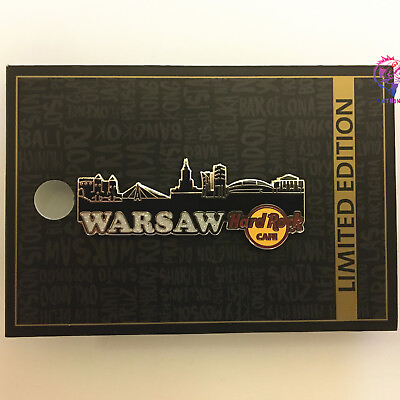 #ad Hard Rock Cafe Warsaw 2017 WWA City Skyline Pin HRC Pins New on Card Awesome $28.79