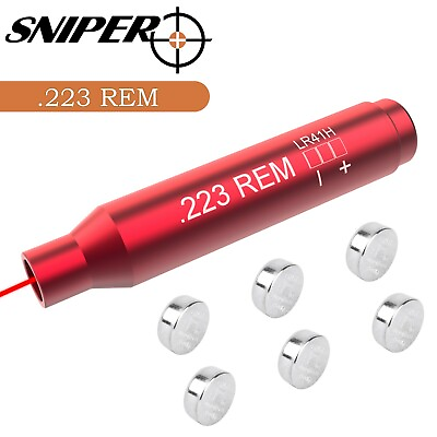 Red Laser boresight CAL 7MM 8MM 9MM 223 308 762 Cartridge bore sighter US Seller $10.99