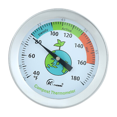#ad 1Pc Stem Backyard Compost Thermometer Waterproof Soil Temperature Thermometer $15.56