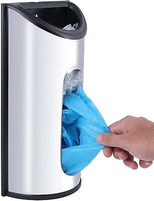 Stainless Steel Kitchen Grocery Plastic Bag Holder Dispenser Saver Wall Mount $13.95