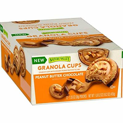 Nature Valley Peanut Butter Chocolate Granola Cups 16.2 Ounce 12 Count Per Box $28.32