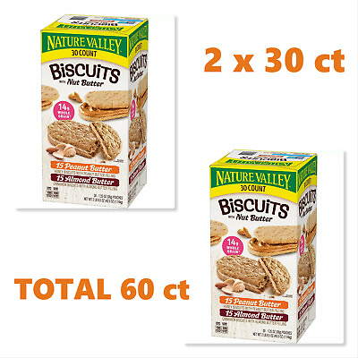 Nature Valley Biscuit Sandwich Variety Pack 2 x 30 ct. TOTAL 60 ct $39.99