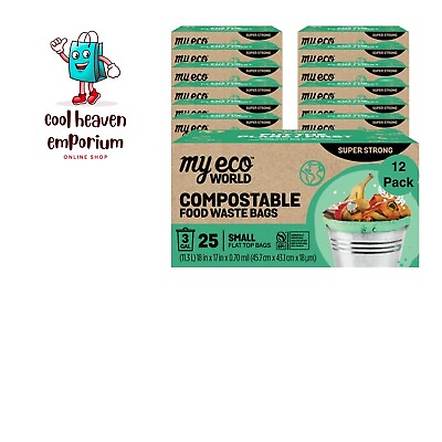 #ad Compost Bags 3 Gallon 300 Count 100% Certified Strong Unscented Small... $97.99