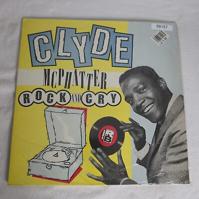 #ad Clyde Mcphatter Rock And Cry w Shrink LP Vinyl Record Album $7.82