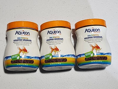 #ad Aqueon Color Enhancing Goldfish Granules 3 oz 3 Pack EXP 07 2025 $15.99