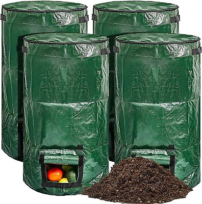 #ad Compost Bin Bags Large 34 Gallon Reusable Yard Waste Bags Lawn Bags Heavy Duty $69.77