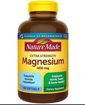 #ad NEW Nature Made Magnesium 400 mg 150 Count Exp 10 2025 Free Shipping Fresh $19.99