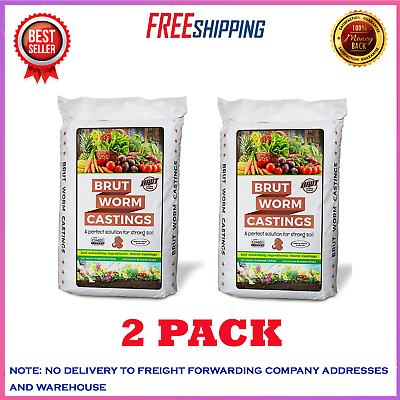 #ad Brut Worm Farms Organic Worm Castings Soil Builder 30 Pound Bag 2 Pack $59.90