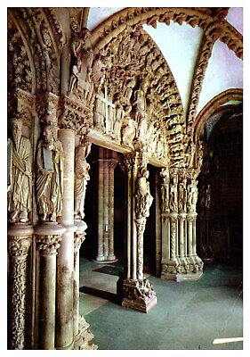 #ad Santiago De Compostela Cathedral Gloria Porch Chrome Postcard WOB Cancel Posted $3.20